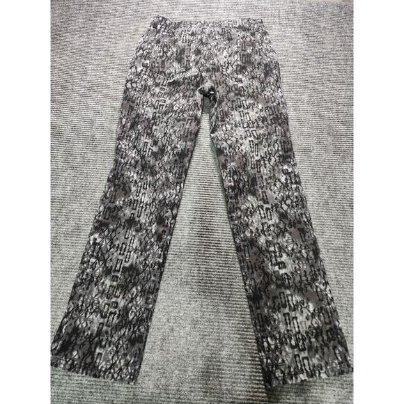 Gloria Vanderbilt Womens Amanada Sz 10 Black & Gray Geometric Denim Jeans Retro - Picture 3 of 12